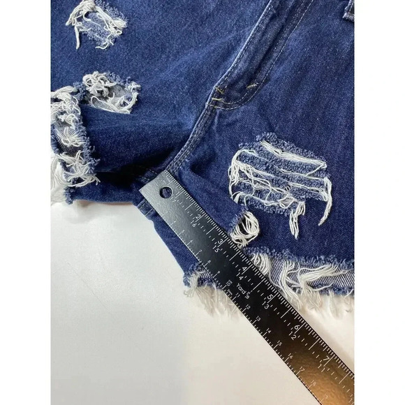 Vintage Levi’s 515 Cut Off Shorts 3” Dark Blue Wash Women’s Size 10 Made In USA - Picture 5 of 7